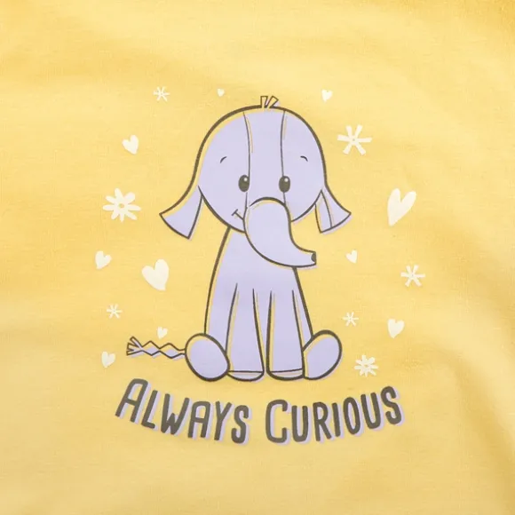 Always Curious Plush Elephant with Matching Toddler T-shirt Gift Set by Demdaco