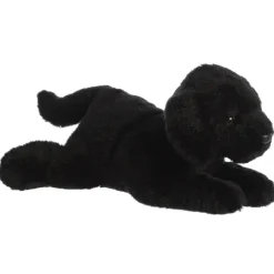 Bagel the Stuffed Black Lab Flopsie by Aurora