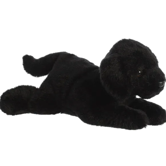Bagel the Stuffed Black Lab Flopsie by Aurora