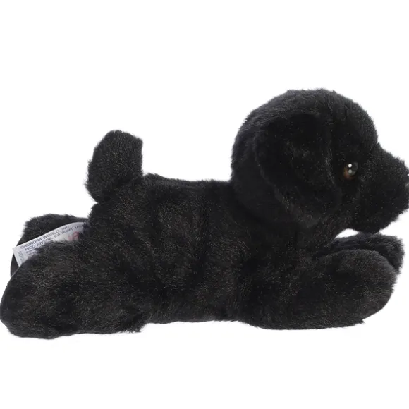 Blackie the Stuffed Black Lab Mini Flopsie Dog by Aurora