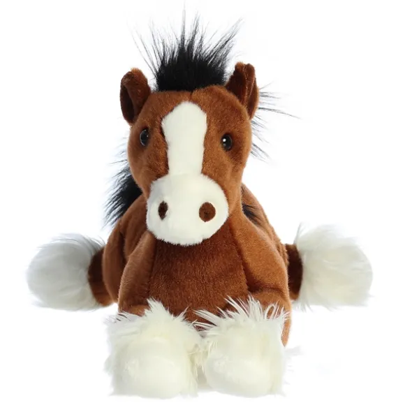 Captain the Stuffed Clydesdale 12 Inch Lying Plush Horse by Aurora
