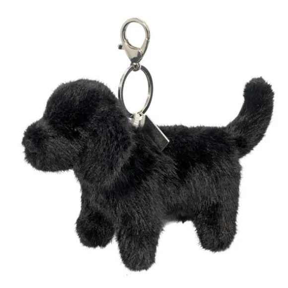 Clip-On Stuffed Black Lab Bag Charm by Douglas