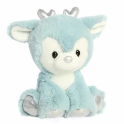 Dashing 8 Inch Winter Blue Plush Reindeer by Aurora