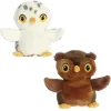 Eco Nation Snowy Owl and Barn Owl Reversible Stuffed Animal by Aurora