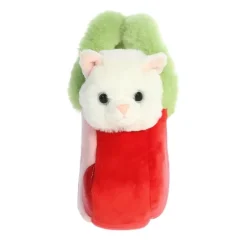 Fancy Pals Plush White Kitty with Cherry Bag by Aurora