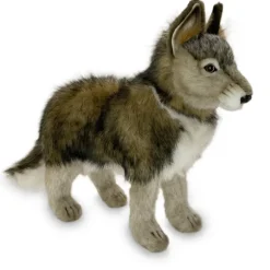 Handcrafted 15 Inch Lifelike Standing Plush Wolf by Hansa