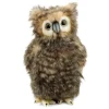 Handcrafted 9 Inch Lifelike Baby Brown Owl Stuffed Animal by Hansa
