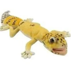 Handcrafted 10 Inch Lifelike Carrot-tailed Leopard Gecko Stuffed Animal by Hansa