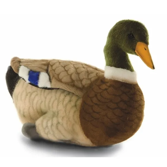 Handcrafted 14 Inch Lifelike Mallard Duck Stuffed Animal by Hansa