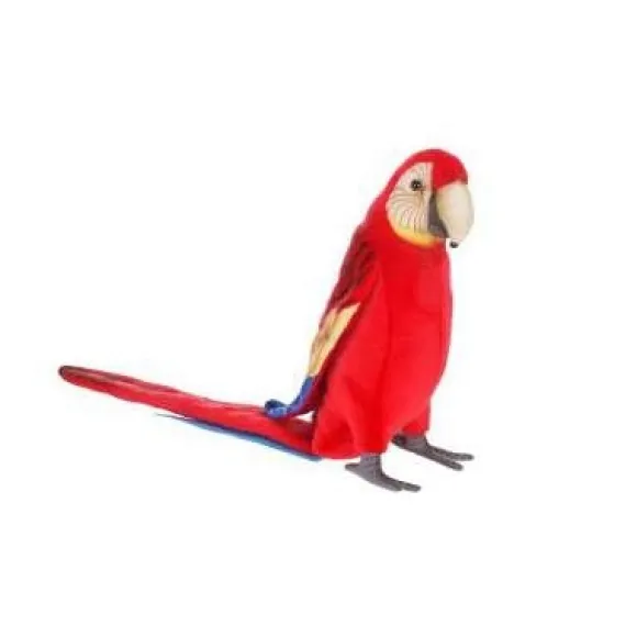 Handcrafted 29 Inch Lifelike Scarlet Macaw Stuffed Animal by Hansa