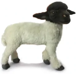 Handcrafted 14 Inch Lifelike Blackface Sheep Stuffed Animal by Hansa