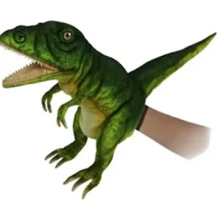 Handcrafted 19 Inch Lifelike Full Body Green T-Rex Puppet by Hansa