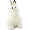 Handcrafted 9 Inch Lifelike White Bunny Stuffed Animal by Hansa