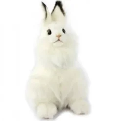 Handcrafted 9 Inch Lifelike White Bunny Stuffed Animal by Hansa