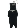 Handcrafted 7 Inch Lifelike Black Bear Keychain Stuffed Animal Bag Charm by Hansa