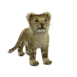 Handcrafted 15 Inch Lifelike Lion Cub Stuffed Animal by Hansa