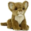 Handcrafted 6 Inch Sitting Lifelike Lion Cub Stuffed Animal by Hansa