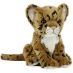 Handcrafted 6 Inch Sitting Lifelike Jaguar Cub Stuffed Animal by Hansa