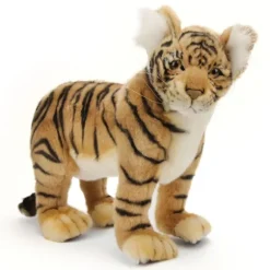 Handcrafted 12 Inch Standing Lifelike Stuffed Tiger Cub by Hansa