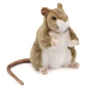 Handcrafted 6 Inch Standing Lifelike Stuffed Brown Mouse by Hansa
