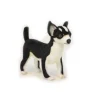 Handcrafted Lifelike Black and White Chihuahua Stuffed Animal Dog by Hansa