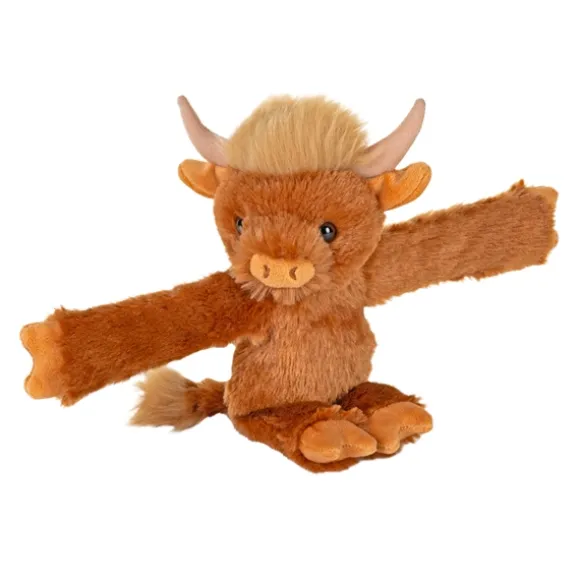 Huggers Highland Cow Stuffed Animal Slap Bracelet by Wild Republic