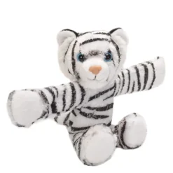 Huggers White Tiger Stuffed Animal Slap Bracelet by Wild Republic