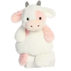 Huggle Pals Weighted Serene Strawberry Cow Stuffed Animal by Aurora