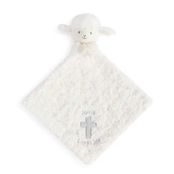 Jesus Loves Me Baby Safe Plush Rattle Blankie by Demdaco