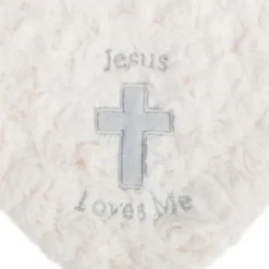Jesus Loves Me Baby Safe Plush Rattle Blankie by Demdaco