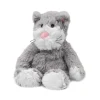 Junior Microwavable Weighted and Scented Gray Cat Stuffed Animal by Warmies