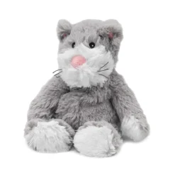 Junior Microwavable Weighted and Scented Gray Cat Stuffed Animal by Warmies