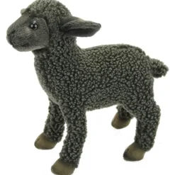 Lifelike Black Lamb Stuffed Animal by Hansa - Handcrafted - 12 Inch