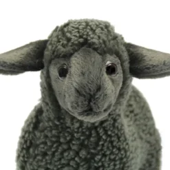 Lifelike Black Lamb Stuffed Animal by Hansa - Handcrafted - 12 Inch