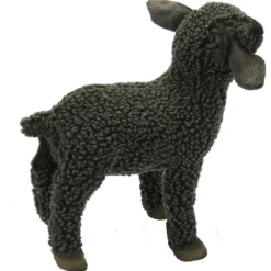 Lifelike Black Lamb Stuffed Animal by Hansa - Handcrafted - 12 Inch