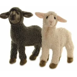 Lifelike Black Lamb Stuffed Animal by Hansa - Handcrafted - 12 Inch