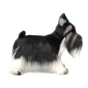 Lifelike Black Miniature Schnauzer Stuffed Animal by Hansa