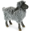 Lifelike Black Sheep Stuffed Animal by Hansa - Handcrafted - 14 Inch