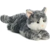 Lily the Stuffed Gray Tabby Cat Flopsie by Aurora
