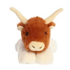 Little Buck the Stuffed Longhorn Cow Mini Flopsie by Aurora