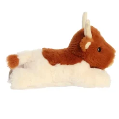 Little Buck the Stuffed Longhorn Cow Mini Flopsie by Aurora