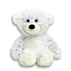 Microwavable Weighted and Scented Gray Marshmallow Bear Stuffed Animal by Warmies