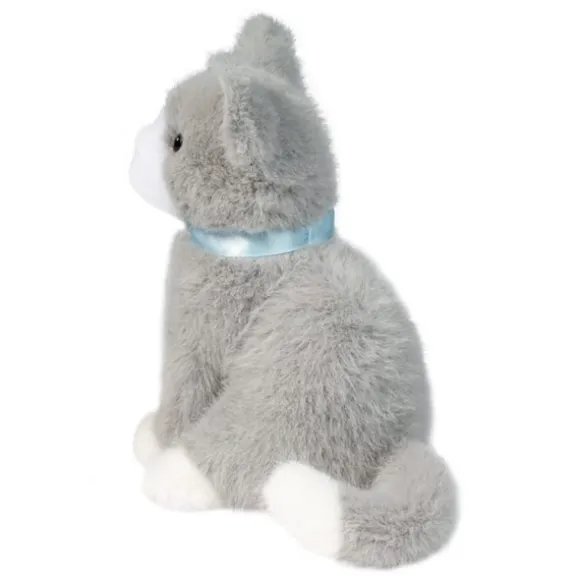 Mini 6 Inch Stuffed Grey Cat by Douglas