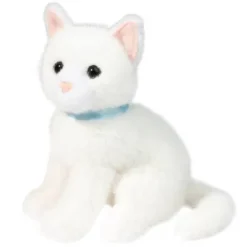 Mini 6 Inch Stuffed White Cat by Douglas