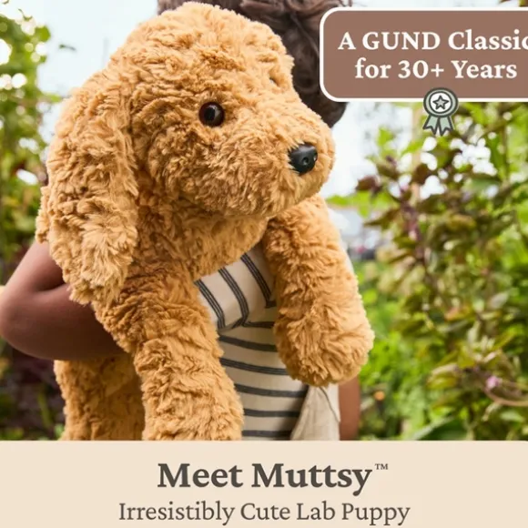Muttsy the Plush Tan Dog 14 Inch Stuffed Animal by Gund