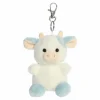 Palm Pals Clip-On 4 Inch Plush Skyla Blueberry Cow Bag Charm by Aurora
