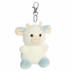 Palm Pals Clip-On 4 Inch Plush Skyla Blueberry Cow Bag Charm by Aurora