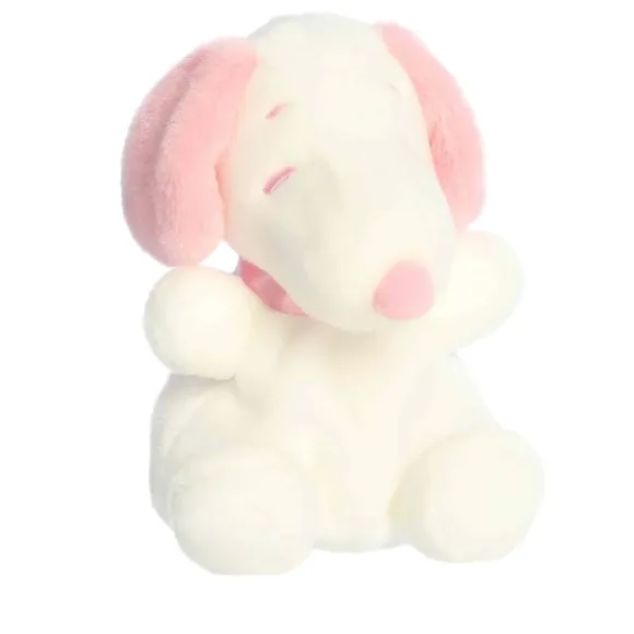 Peanuts Pink and White Plush Snoopy Palm Pals by Aurora