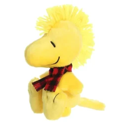 Peanuts Plush Woodstock with Plaid Scarf by Aurora