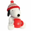 Peanuts Winter Hat Snoopy with Mug Stuffed Animal by Aurora